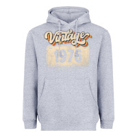 Heather Grey 46 Year Old Vintage 1976 Men Women 46th Birthday Decor Heavyweight Hoodie - minhPixels