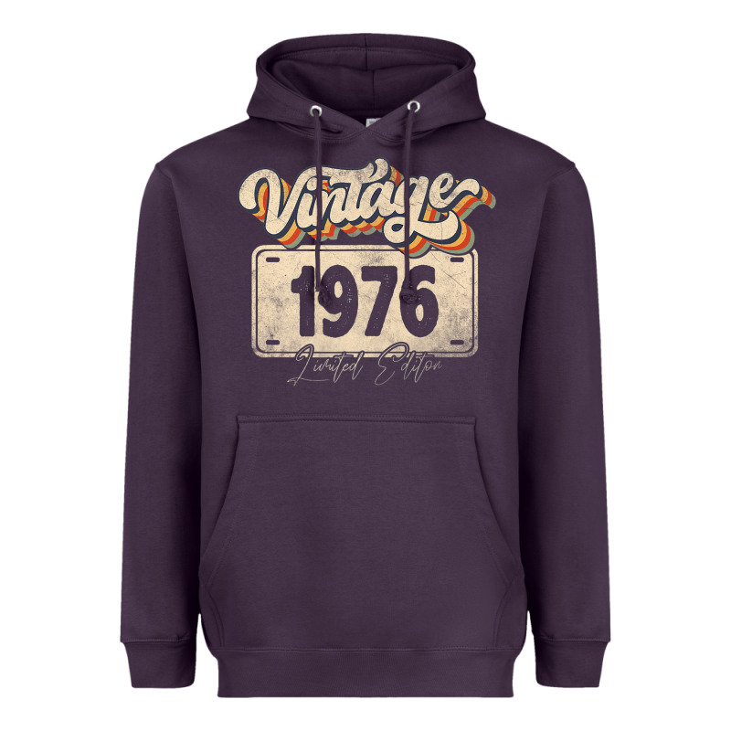 46 Year Old Vintage 1976 Men Women 46th Birthday Decor Heavyweight Hoodie by minhPixels | Teevron