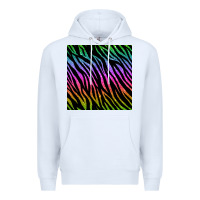 White zebra glitter seamless pattern Premium Hoodie - BundleAndBundleShop