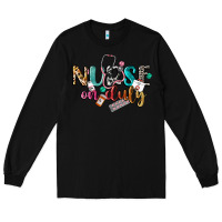 Black nurse on duty Long Sleeve Tee - CowGirlArtShop