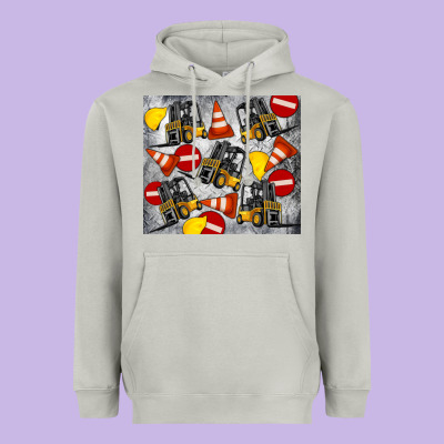 Forklift Tumbler Heavyweight Hoodie Designed By Artiststas
