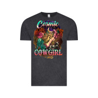 Vintage Black Cosmic Cowgirl Vintage Tee - HowdyJamesFarm
