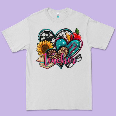 Teacher Hearts Premium Tee Designed By Jasminsmagicworld