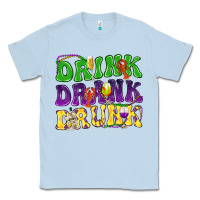 Dusty Blue Drink drank drunk Classic Tee - NancyCooperArtShop