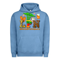 Pigment Pebble Blue lpn juneteenth licensed practical nurse Urban Hoodie - AdoDesignShop
