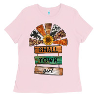 Bubblegum Pink small town girl western windmill wooden boards Ladies Tee - Jasminsmagicworld