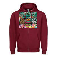 Burgundy easter Zipper Hoodie - CowhideDigitalArt