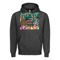 Charcoal Heather easter Zipper Hoodie - CowhideDigitalArt