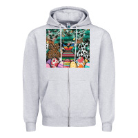 Heather Grey easter Zipper Hoodie - CowhideDigitalArt
