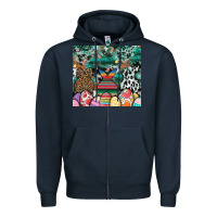 Navy easter Zipper Hoodie - CowhideDigitalArt