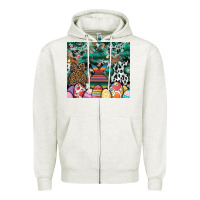 Oatmeal Heather easter Zipper Hoodie - CowhideDigitalArt