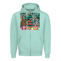 Seafoam easter Zipper Hoodie - CowhideDigitalArt