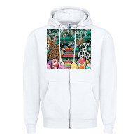 White easter Zipper Hoodie - CowhideDigitalArt