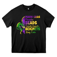 Black mardi gras parades beads french quarter beignets k Heavy Core Tee - LillyAllenDesigns