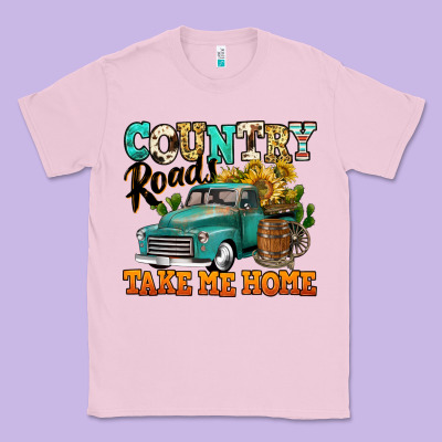 Country Roads Take Me Home Vintage Truck Classic Tee Designed By Jasminsmagicworld