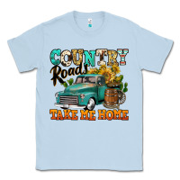 Dusty Blue country roads take me home vintage truck Classic Tee - Jasminsmagicworld