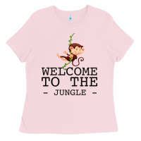 Bubblegum Pink Welcome To The Jungle Ladies Tee - Bettercallsaul