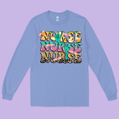 Nurse Nurse Nurse Long Sleeve Tee Designed By Cowgirlartshop