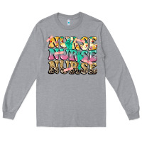 Heather Grey Nurse Nurse Nurse Long Sleeve Tee - CowGirlArtShop