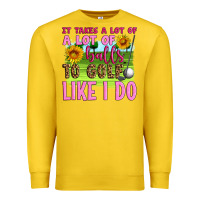 Lemon it takes a lot of a lot of balls to golf like i do Premium Sweatshirt - Artiststas