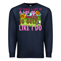 Navy it takes a lot of a lot of balls to golf like i do Premium Sweatshirt - Artiststas