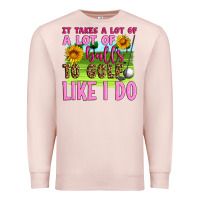 Pale Pink it takes a lot of a lot of balls to golf like i do Premium Sweatshirt - Artiststas