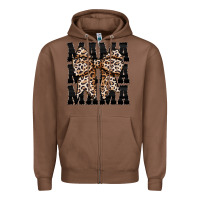 Chestnut mama leopard Zipper Hoodie - CowhideDigitalArt