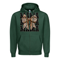 Sports Green mama leopard Zipper Hoodie - CowhideDigitalArt