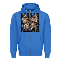 True Royal mama leopard Zipper Hoodie - CowhideDigitalArt