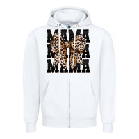 White mama leopard Zipper Hoodie - CowhideDigitalArt