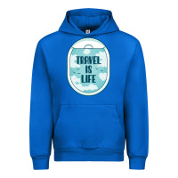 Cobalt Travel Is Life Funny Traveling Gift Urban Hoodie - minhPixels