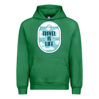 Emerald Travel Is Life Funny Traveling Gift Urban Hoodie - minhPixels