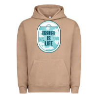 Pigment Burro Travel Is Life Funny Traveling Gift Urban Hoodie - minhPixels