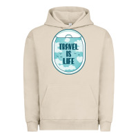 Pigment French Oak Travel Is Life Funny Traveling Gift Urban Hoodie - minhPixels