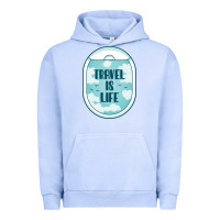 Pigment Grape Ice Travel Is Life Funny Traveling Gift Urban Hoodie - minhPixels