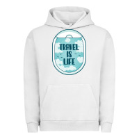 Pigment Lunar Rock Travel Is Life Funny Traveling Gift Urban Hoodie - minhPixels