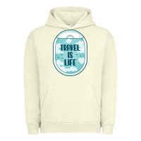 Pigment Pistachio Travel Is Life Funny Traveling Gift Urban Hoodie - minhPixels