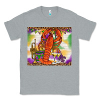 Heather Grey Mardi Gras crawfish Classic Tee - NancyCooperArtShop