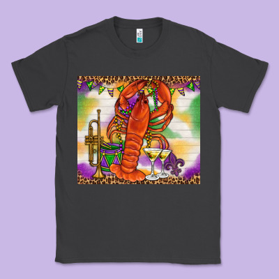 Mardi Gras Crawfish Classic Tee Designed By Nancycooperartshop