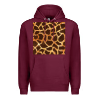 Burgundy giraffe seamless pattern Premium Hoodie - BundleAndBundleShop