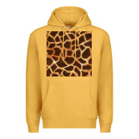 Mustard giraffe seamless pattern Premium Hoodie - BundleAndBundleShop