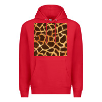 Red giraffe seamless pattern Premium Hoodie - BundleAndBundleShop