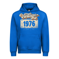 Cobalt 46 Year Old Vintage 1976 Men Women 46th Birthday Decor Urban Hoodie - minhPixels