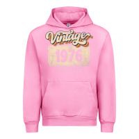 Fuchsia Pink 46 Year Old Vintage 1976 Men Women 46th Birthday Decor Urban Hoodie - minhPixels