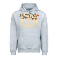 Heather Grey 46 Year Old Vintage 1976 Men Women 46th Birthday Decor Urban Hoodie - minhPixels