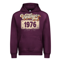 Mauve Wine 46 Year Old Vintage 1976 Men Women 46th Birthday Decor Urban Hoodie - minhPixels