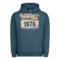 Pigment Midnight Navy 46 Year Old Vintage 1976 Men Women 46th Birthday Decor Urban Hoodie - minhPixels