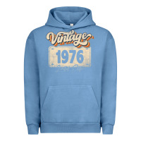 Pigment Pebble Blue 46 Year Old Vintage 1976 Men Women 46th Birthday Decor Urban Hoodie - minhPixels