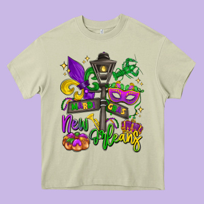 New Orleans Mardi Gras Heavy Core Tee Designed By Lillyallendesigns