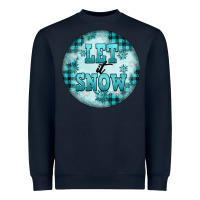Navy let it snow Heavyweight Sweatshirt - FaDigitalArtStudio